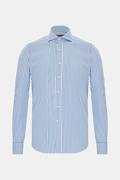 Vakko EXCLUSIVE ÇİZGİLİ DESENLİ GÖMLEK