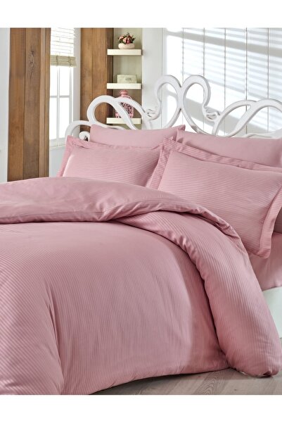 NazeninHome Striped Satin with Elastic Sheets |   Satin Duvet Cover Set Doubl...