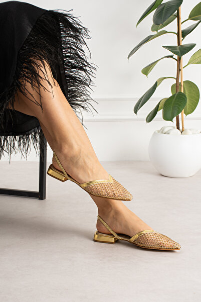 Tibu Ayakkabı Velora Mesh Lace Stone Embroidered Shoes with Elastic Back