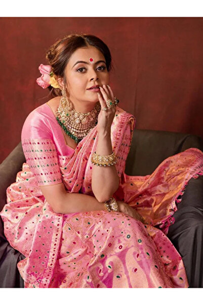 MYSMAR Pink Silk Saree - MAF3021 | Pink