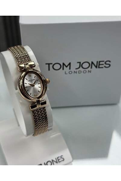 Tom Jones Rose İnce Hasır Kordon Beyaz Kadran KOL SAATİ