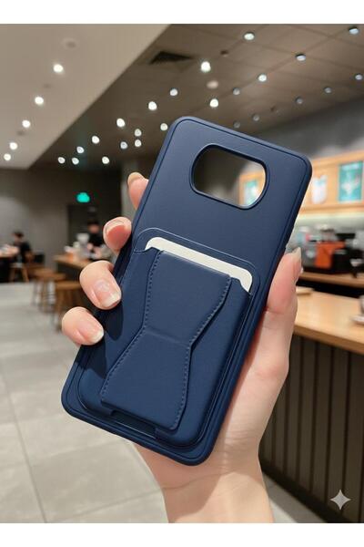 TECNOTREND Poco X3/Poco X3 NFC/Poco X3 Pro Uyumlu Deri Görünümlü Kartlıklı, S...