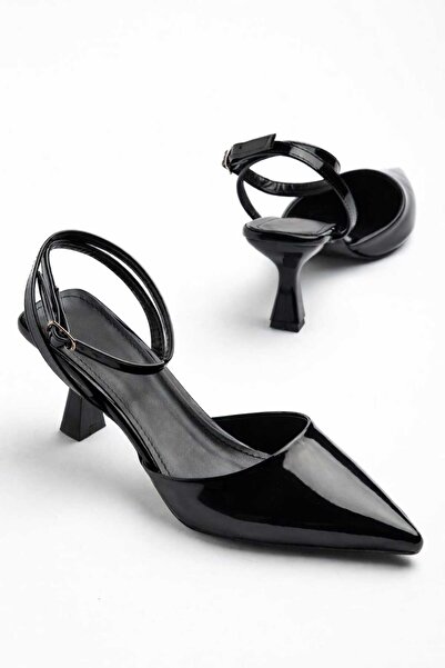 AYENDE MODA Noir Line Black Pointed Toe Thin Heeled Women's Stiletto – Pantof...