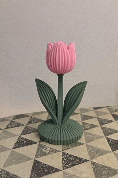 Lotus Dekoratif Lale Obje / Masaüstü Dekor Aksesuarı (Tekli)