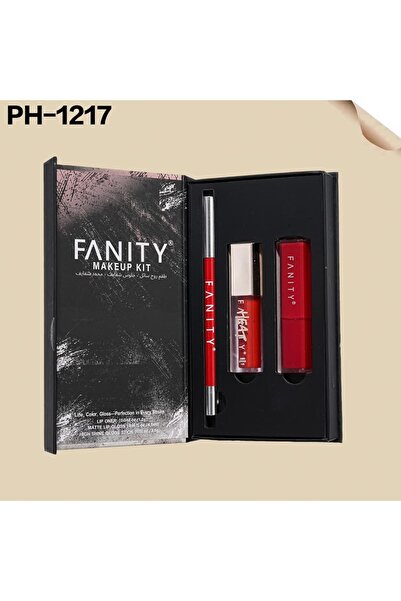 fanity Liquid lipstick set + lip gloss + lip liner from