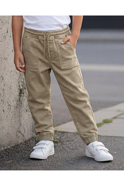 REDTAG بنطلون رياضي من دنيم الأخضر المحبوك للأولاد