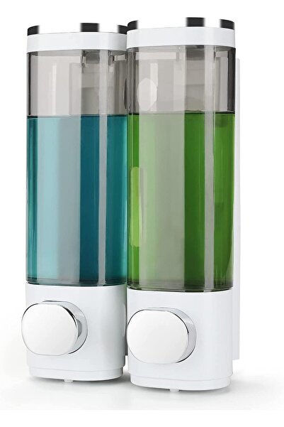 Goldenwarm Wall Mounted Soap Dispenser No Drilling Black and White Plastic De...