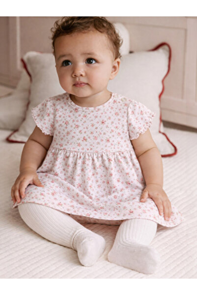 Victor and Jane Infant Girls 2-Pack Rib Dresses (Floral & Pink Stripe)