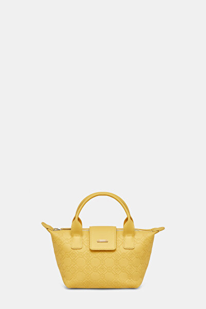 Vakko SARI MONOGRAM DERİ ÇANTA