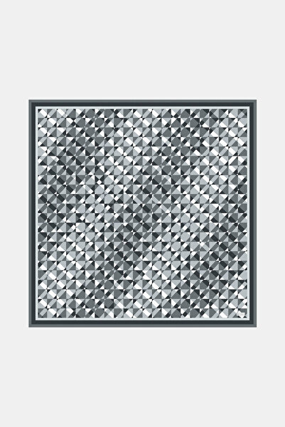 Vakko GÜMÜŞ ÖRGÜ DESENLİ TWİLL EŞARP