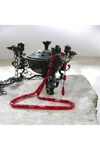 İnan Tesbih سبحة خرز كهرمانية كاملة الطول تصل إلى الكاحل (مصنوعة يدويًا)