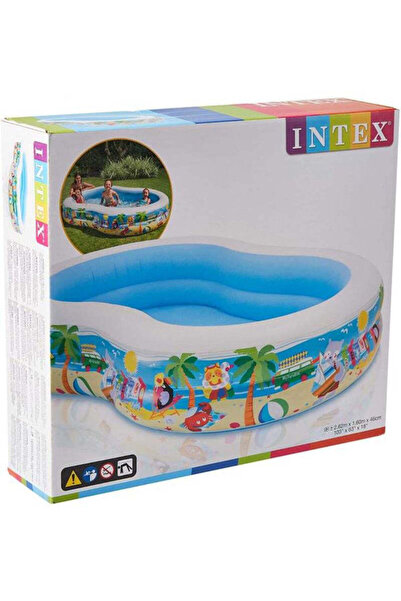 Intex Inflatable Pool - Swim Center™, Seashore, 262 x 160 x 46 cm