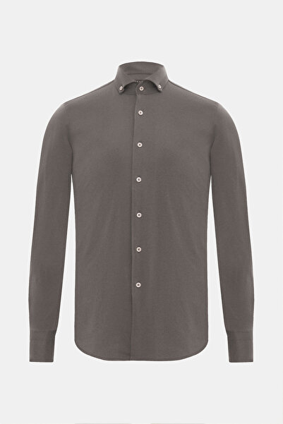 Vakko PAMUK KETEN JERSEY SPOR GÖMLEK