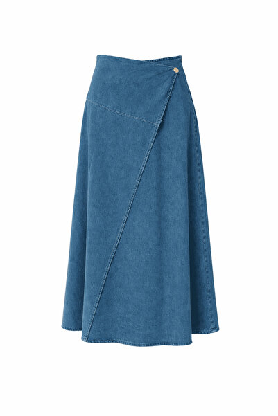 vl vellichor Front Piece Cropped Denim Skirt