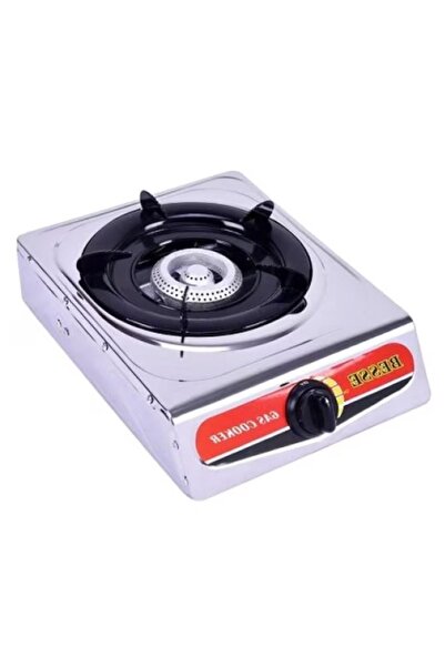 OEM BESSE 1-burner gas stove, stainless steel, LPG supply, Quartz ignition