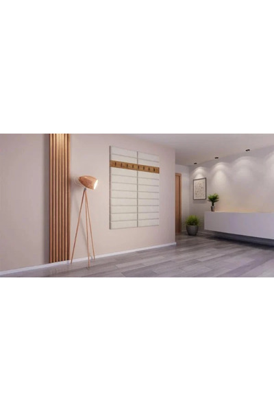 Mobila ABC Hall Coat Rack Klaus IX, Kraft/Beige