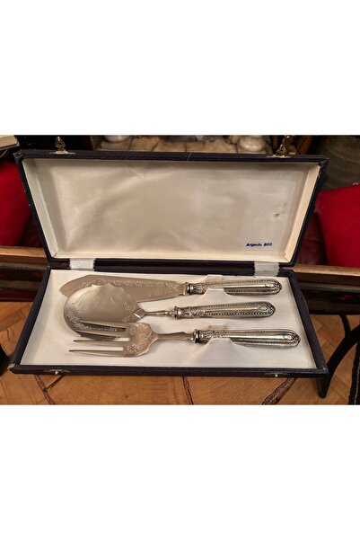 tayfuntufan antika koleksiyon Silver Plated Serving Set in Italian Argento 80...