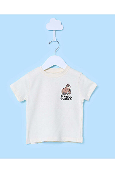 REDTAG تيشيرت مطبوع بلون عاجي للأطفال الرضع