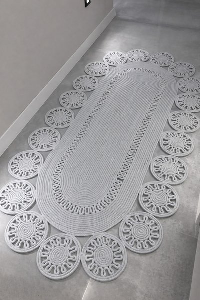 MaVaux Marguerite Özel Tasarım Hasır Jüt Kilim – Koridor, Antre ve Salon Halısı Yolluk
