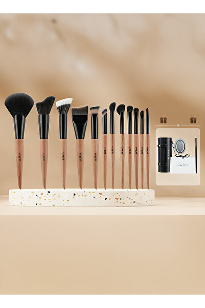 Yallabena مجموعة فرش مكياج احترافية مكونة من 12 قطعة - مصنوعة من شعر الماعز و...