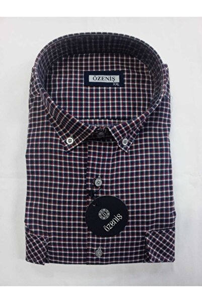 Özeniş Çift Cepli Kapaklı Kareli Uzun Kollu Gömlek