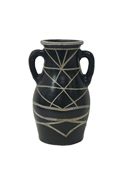 Sagebrook Home مزهرية عصرية ذات أذنين من الطين المحروق، ارتفاعها 14 بوصة، لون...