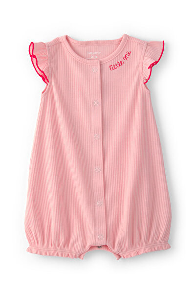 Carter's جمبسوت قصير للفتيات الصغيرات من 3 أشهر إلى 24 شهرًا باللون الوردي