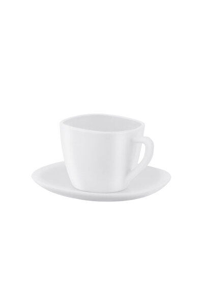 Zass Set of tea/coffee cups made of arcopal material 12 pieces ZG-TP 01 White