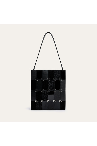 Mudo حقيبة كتف زيمبا بتصميم مفصل من قماش الباتشورك