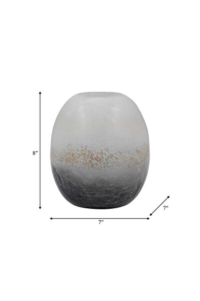 Sagebrook Home مزهرية زجاجية متشققة، متعددة الألوان