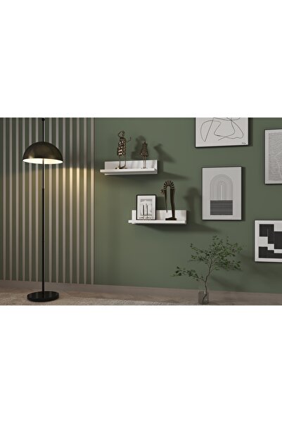 nettrends.net the new trend of shopping 2'li Beyaz Dekoratif Raf Takımı - Çer...