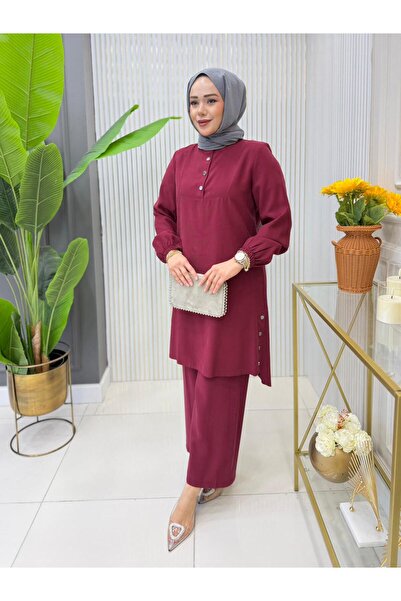 GK Button Detailed Modal Fabric Tunic Set