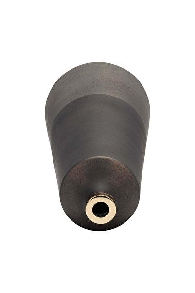 Sagebrook Home مزهرية زجاجية بارتفاع 18 بوصة مع حلقة، برونزية