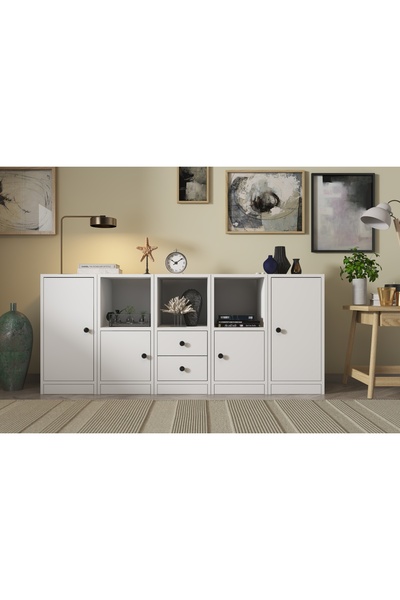 nettrends.net the new trend of shopping Geniş Saklama Alanlı Yan Ünite 3 Bölm...