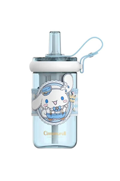 SANRIO Characters Water Bottle with Straw 660ml – Leakproof Cute Kids Drink B...