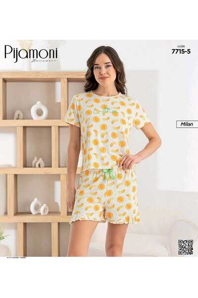 Pijamoni 7715-5 milan short sleeve shorts pajama set