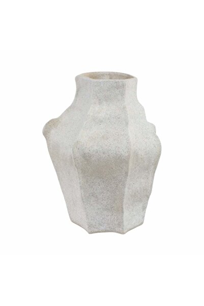 Sagebrook Home مزهرية صغيرة من الخزف الرمادي من ديلريو، مقاس 15 بوصة