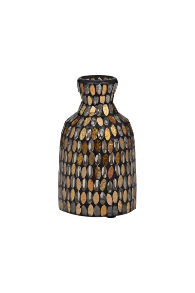 Sagebrook Home مزهرية زجاجية، ارتفاعها 7 بوصات، مزينة بالفسيفساء، مصنوعة من ا...