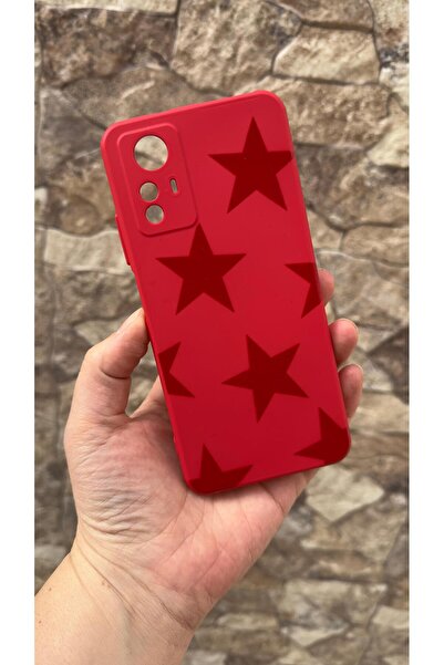 Vip Case Redmi Note 12S Uyumlu Kırmızı Star Silikon Darbe Emici Klasik Koruma...