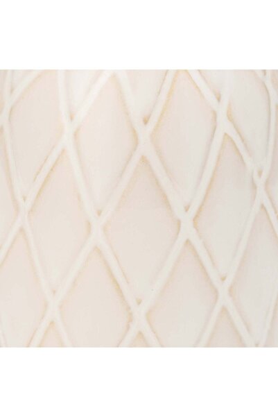 Sagebrook Home CER, 9" PLAID TEXTURED VASE, BEIGE