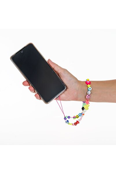 OEM Accesoriu pentru telefonul mobil curelusa cu margele moi Fimo colorate in...