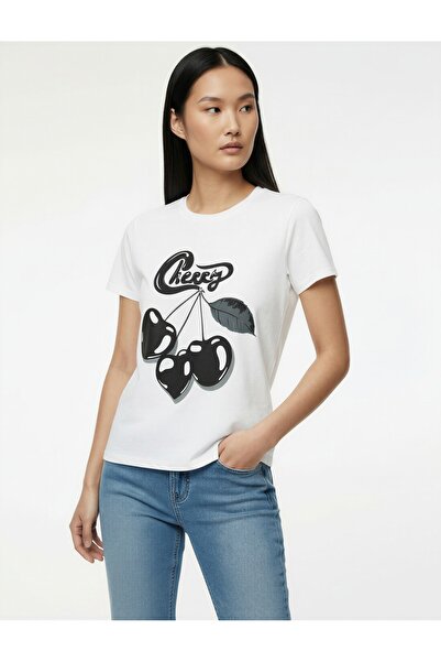 Koton Γυναικείο T-shirt 6SAL10075IK ECRU