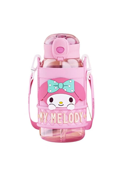 SANRIO زجاجة ماء للأطفال بشخصيات كرتونية مع حزام - حاوية مشروبات محمولة بتصمي...