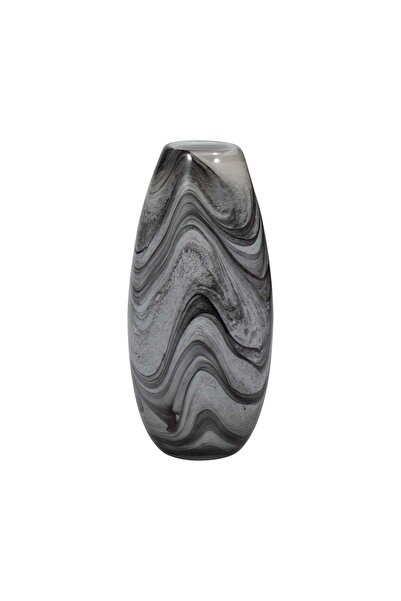 Sagebrook Home مزهرية زجاجية صغيرة من كاترينا غراي بتصميم دوامات، مقاس 12 بوصة