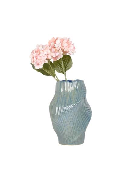 Sagebrook Home Tihany Blue/Cream Vase
