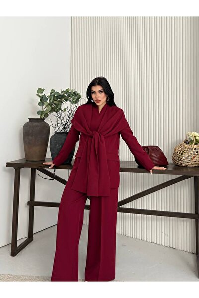 ZF BUTİK Women's Cape Detailed Set