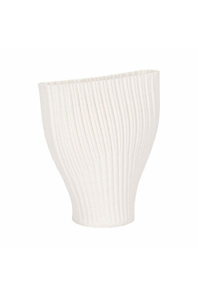 Sagebrook Home BELLO 3D PRINTED VASE, IVORY/BEIGE
