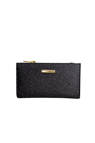 NEWISH POLO ACCESSORIES Women's Luxury Black Glitter Card Holder Wallet with ...