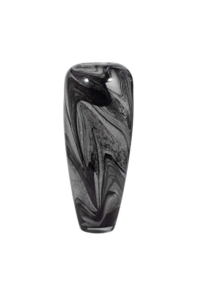 Sagebrook Home 20" KATRINA GRAY SWIRL LARGE GLASS VASE