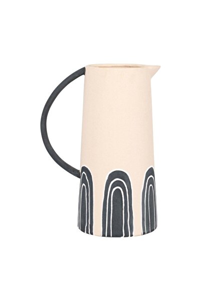 Sagebrook Home PORCELAIN, 10" TAHOE PITCHER VASE, BLUE/NATURAL